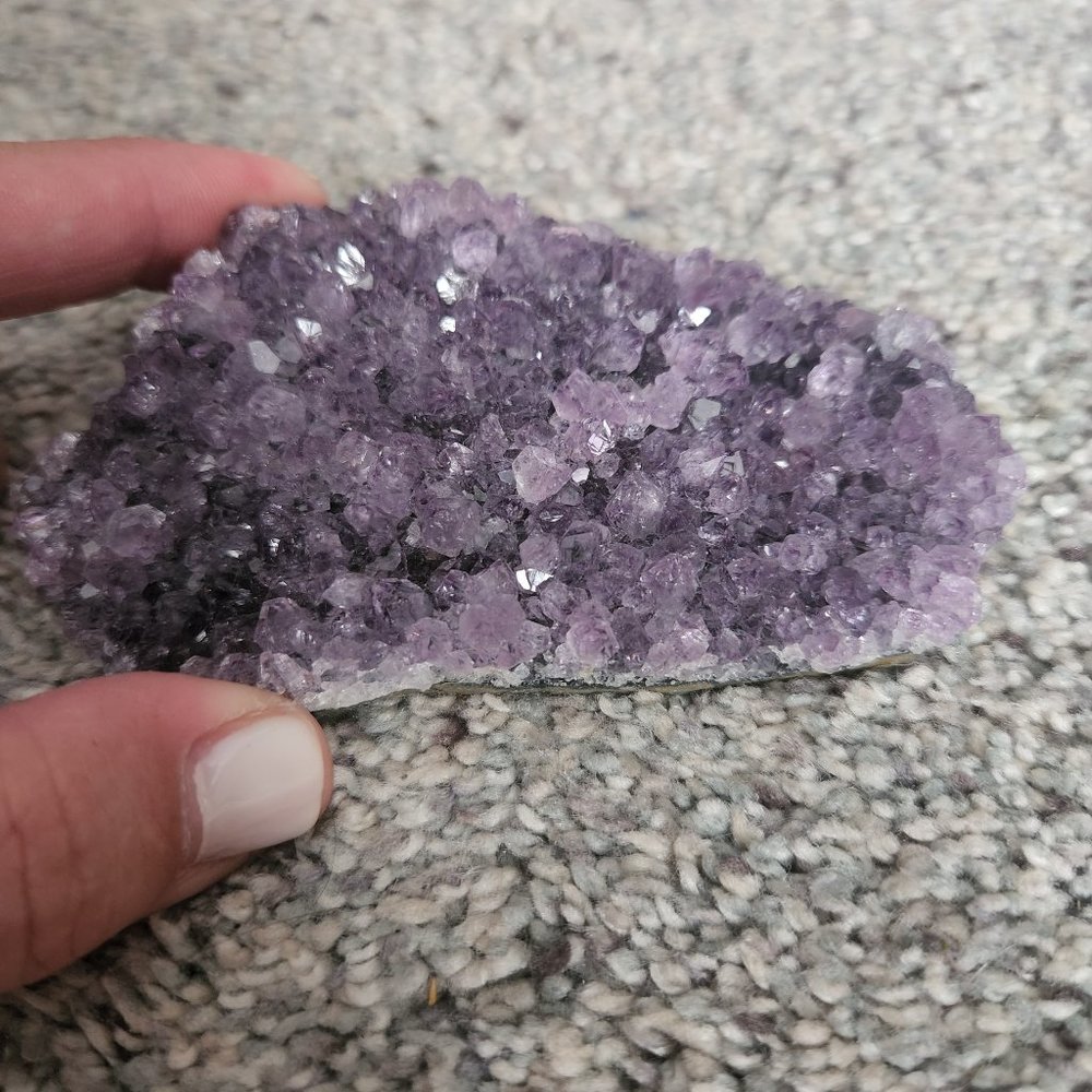 Amethyst raw crystal cluster